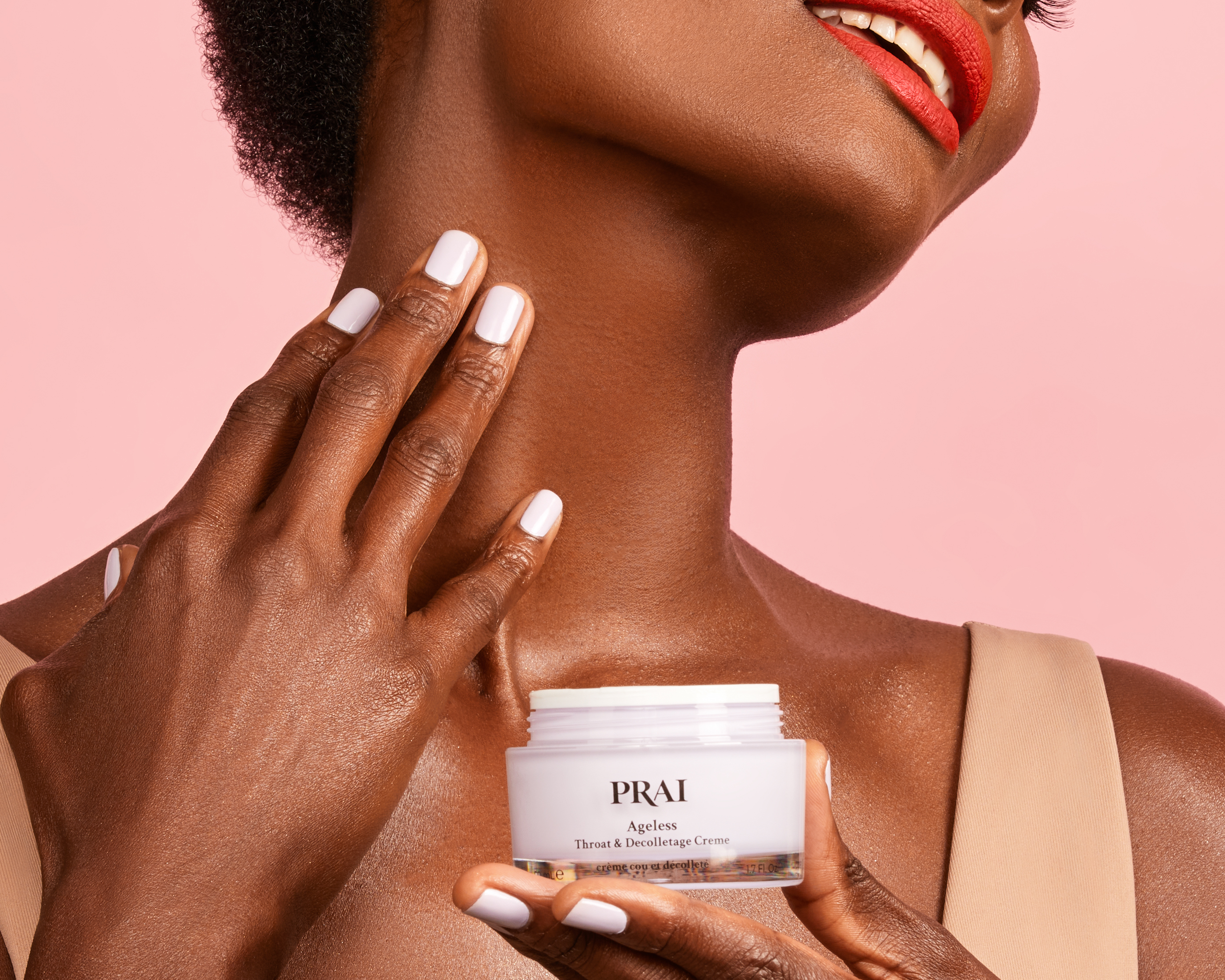 How to Apply PRAI Beauty Ageless Throat & Decolletage Creme