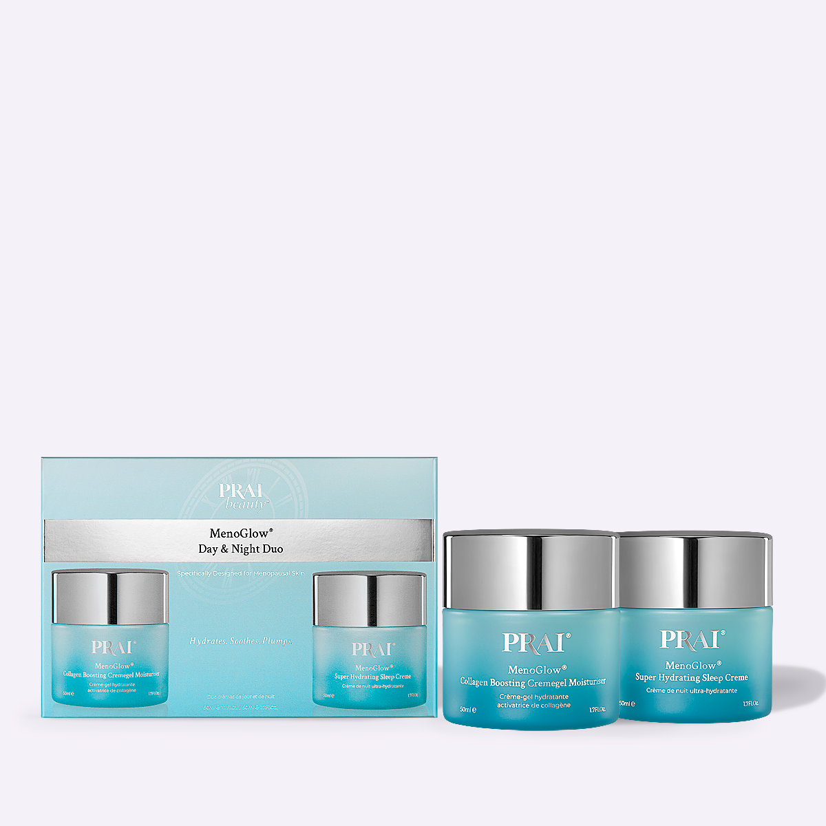 MenoGlow Cremegel & MenoGlow Super Hydrating Sleep Creme Duo